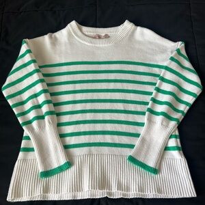 White/Green Philosophy Sweater